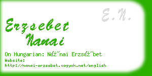 erzsebet nanai business card